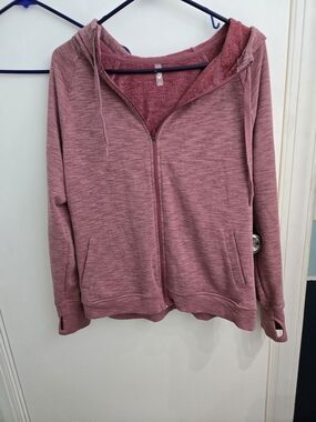 MT Dusty Rose Full-Zip Hooded Sweatshirt